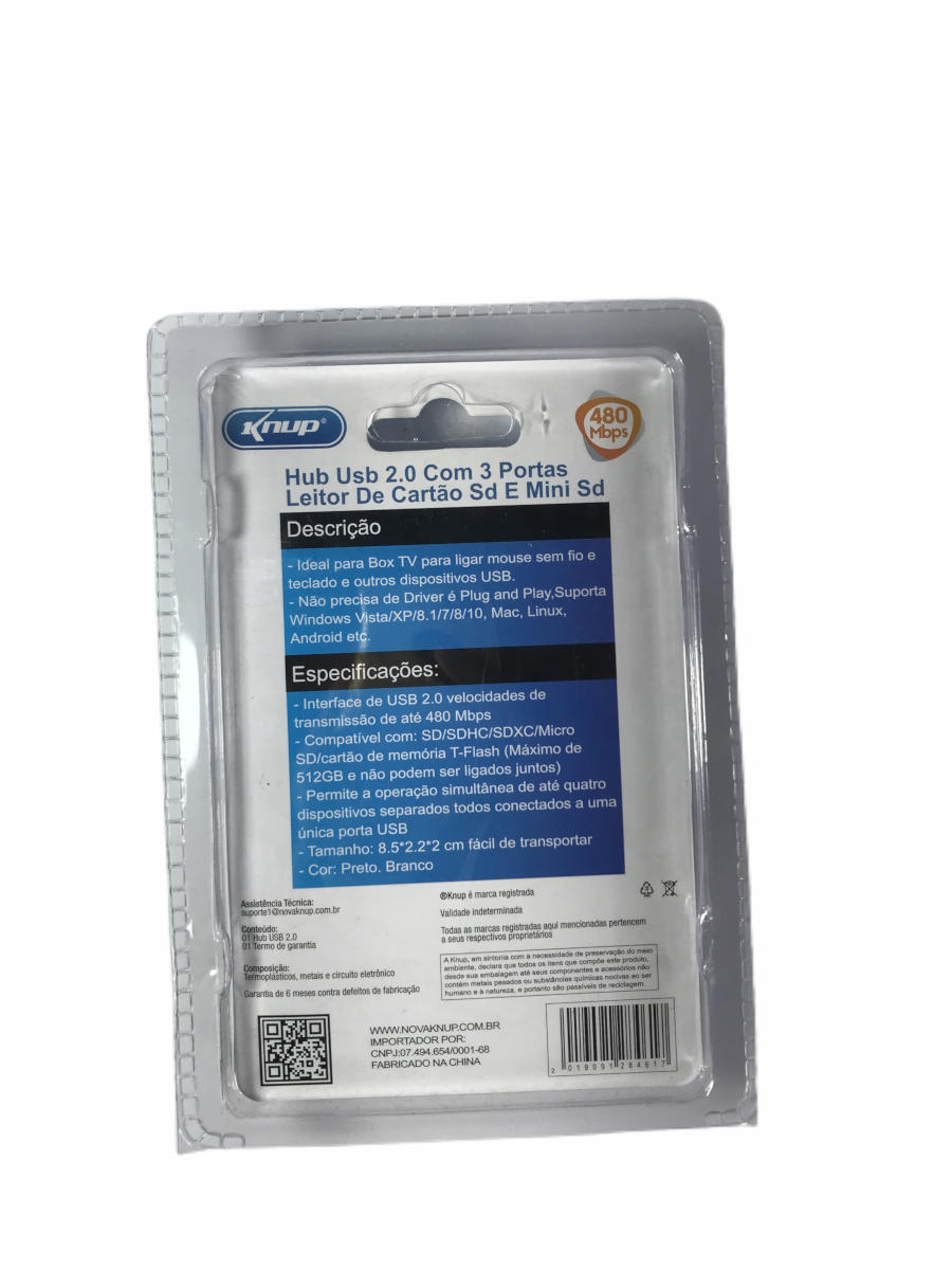 Hub USB 2.0 com 3 portas Hub USB 2.0 com 3 portas